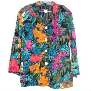 Carole Little Women's Size 6 Top Multi-Color L/S